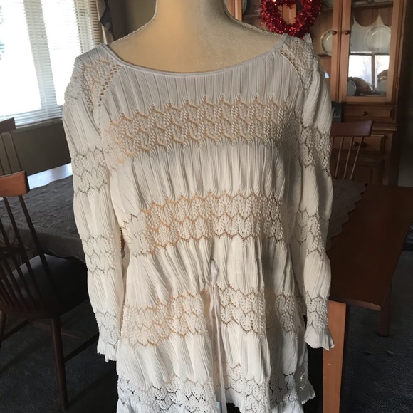 Free People White Fire Island Embroidered Top - Picture 3 of 4